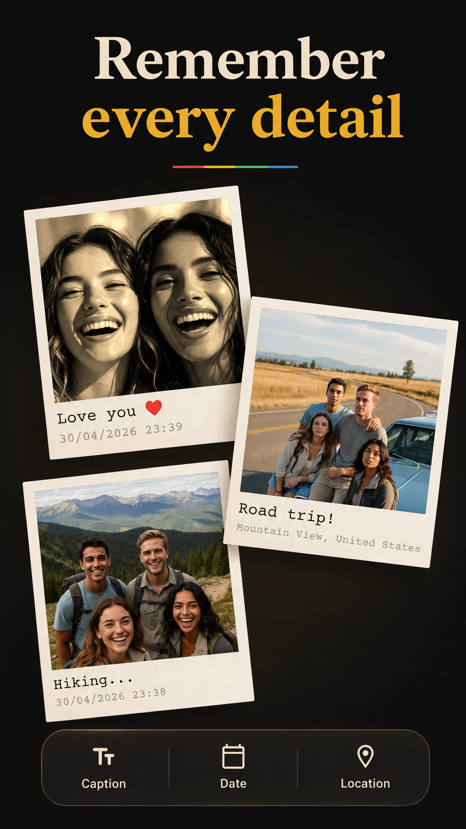 Saved instant photos ready to share